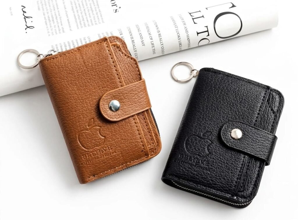 Bovis Brand Small Decent Size Top zipper Wallet Plus Cardholder With Extra Removable D Card Holder