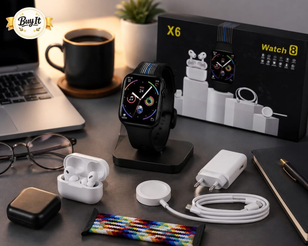 FULL SCREEN SMART WATCH PHONE DIALING WITH AIRPODS