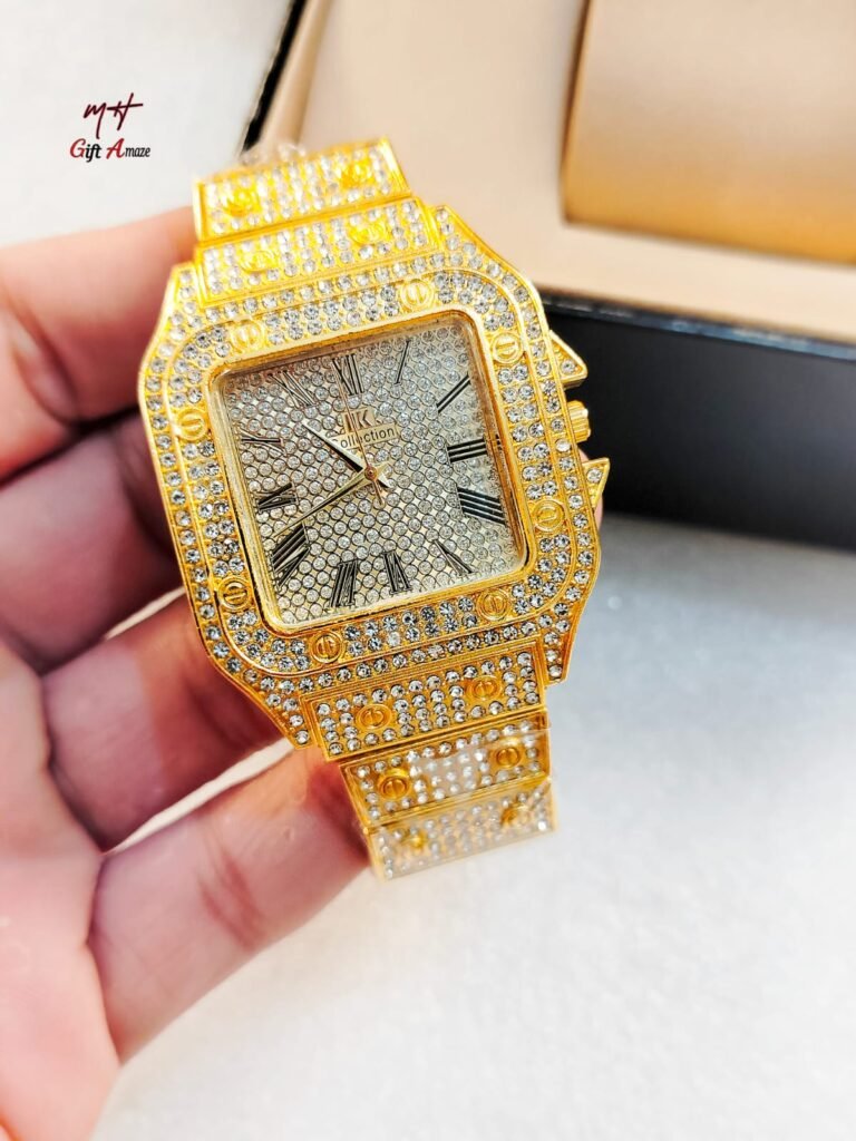 ✨ IK Collection – Full Stone Watch 💎 Unisex Collection