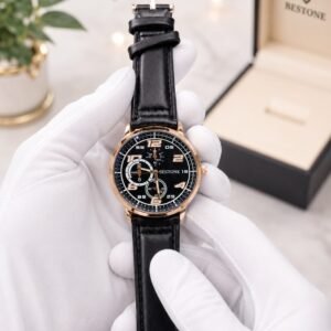 BESTONE Fashion Watch for Men – Leather Strap Band
