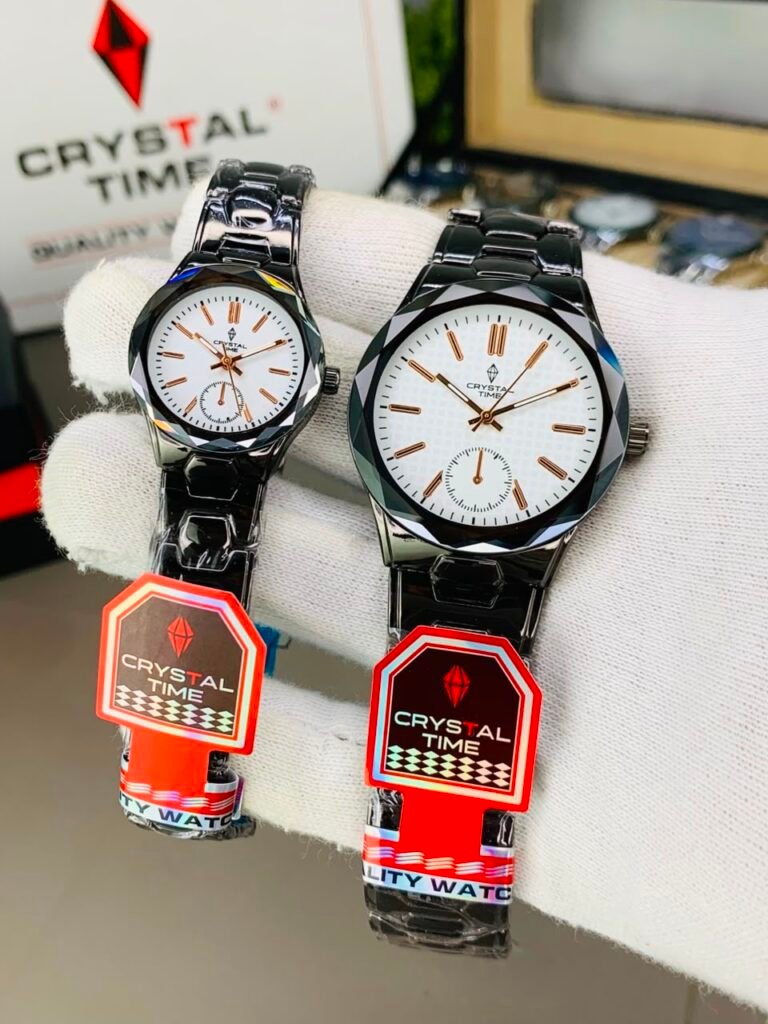 CRYSTAL TIME. PAIR SET.WATCH