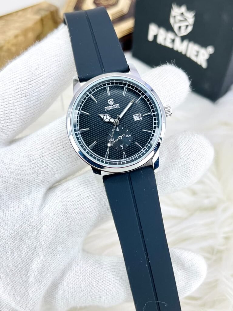 Premier. Men's Collection.Watch Date Working. Rubber/silicone Straps.