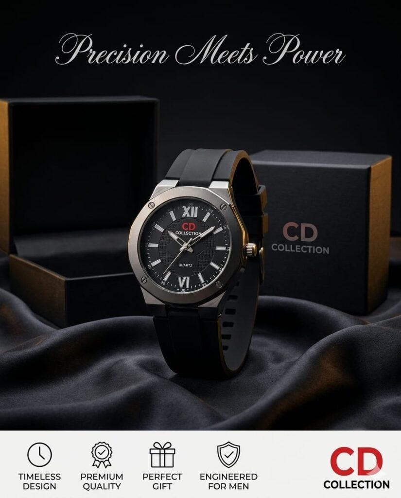 Mens watch Rubber Strap